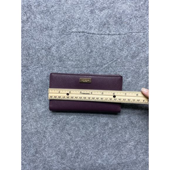 Kate Spade New York Wallet Womens Burgundy Saffiano Continental Zip Pocket - Picture 13 of 13